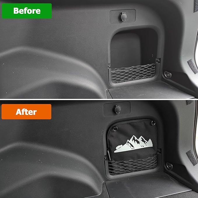 Trunk Upgrade, Trunk Organizer Pocket Multifunction Backpack, Trunk Cubby Storage bag，Cargo side pocket For Toyota Rav4 2025 2024 2023 2022 2021 2020 2019 Black, 1 pc