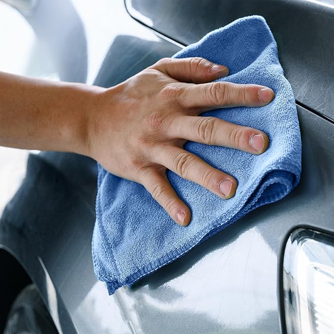 Microfiber Cleaning Cloths (Value Pack of 36) Size 16" x 16" Large, Highly Absorbent Cleaning Rags, Lint Free Towels, Reusable and Washable, Microfiber Towels for Cars