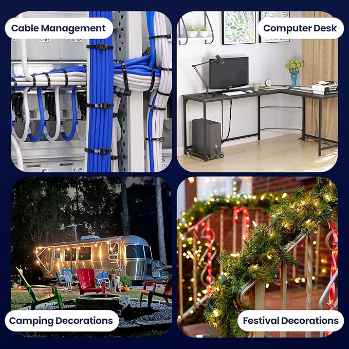 20 Pack Magnetic Cable Zip Tie Base, Scratch-Proof Magnet Zip Tie Mount for Office & Garage Cable Management, Reusable Magnetic Zip Tie Wire Holder for Secure Wire Routing