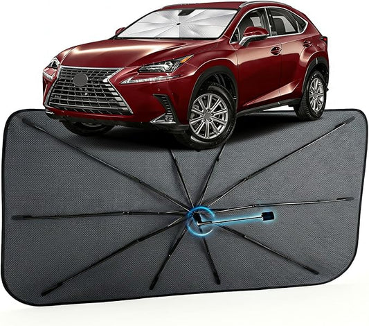 Car Windshield Sun Shade for Lexus NX 2015-2021 –[Reflective Coated Fabric] Sunshade Umbrella for Front Window, Car Shades Sun Visor Keep Car Cool and Protects Interior, 1:1 Exact Fit