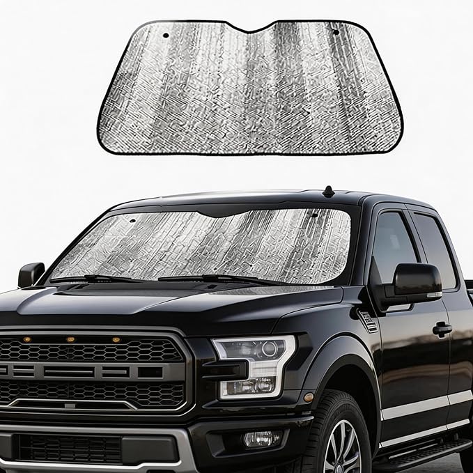 Big Ant Car Windshield Sunshade UV Ray Reflector Auto Window Sun Shade Visor Shield Cover, Keeps Vehicle Cool- Sliver (55" x 27.5")
