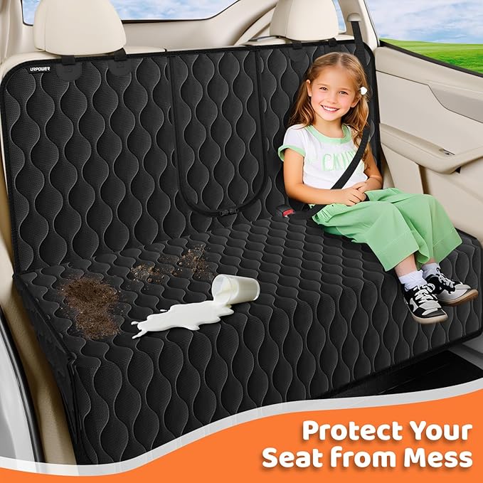 URPOWER Dog Car Seat Cover for Back Seat - Waterproof Car Seat Protector for Child Carseat & Pets, Nonslip Car Seat Covers for Full Size SUVs & Trucks