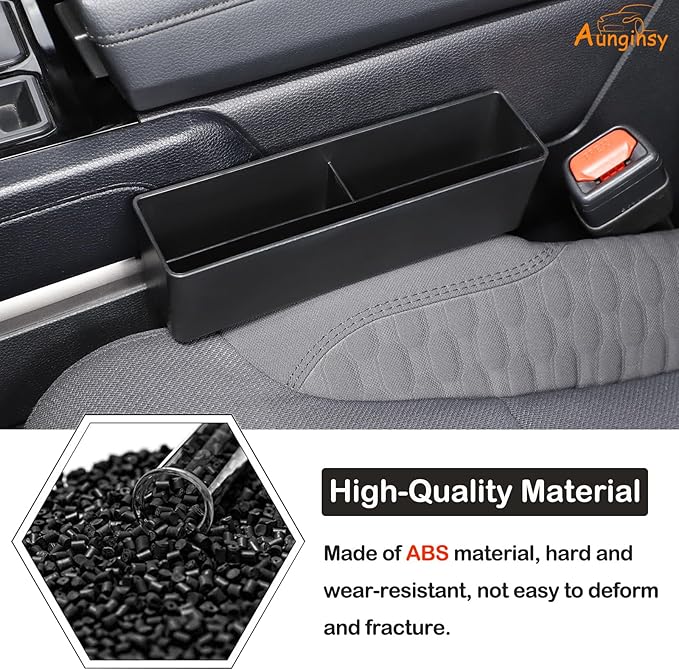 Aunginsy Car Seat Gap Filler Organizer Compatible with Toyota Tundra 2022-2025 2026, Car Front Seat Organizer Truck Side Seat Crevice Gap Filler Storage Box Between Seat & Console Insert Accessories