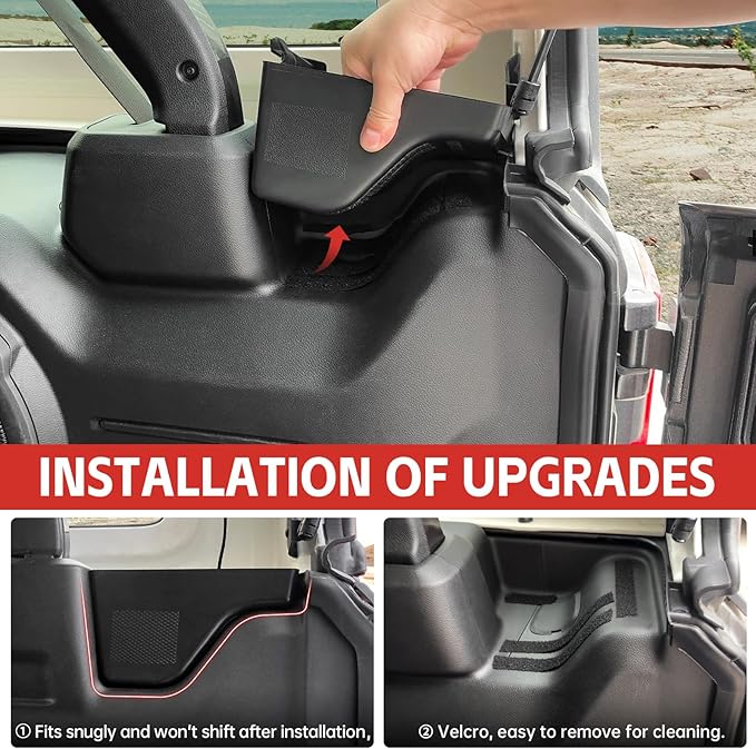 Wheel Well Storage Box Fit for 2024 Jeep Wrangler JL Unlimited, Cargo Organizer Tray Trunk Side Storage Box Bin for Wrangler JL 4 Door Accessories, 2PCS(Left+Right)(Flocked)