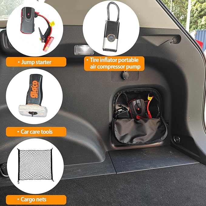 Trunk Upgrade, Trunk Organizer Pocket Bag, Trunk Cubby Storage bag,Cargo side pocket For Toyota Rav4 2025 2024 2023 2022 2021 2020 2019 Black, 1 pc