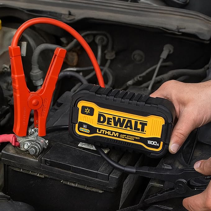 DeWalt DXAELJ18C 1800 Peak Amp Li-Ion Jump Starter with USB Power, Carrying Case
