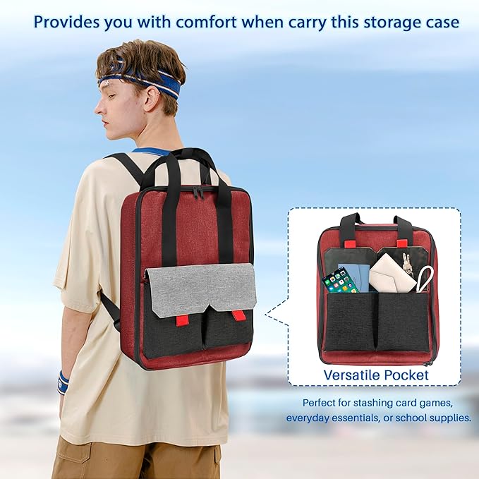 KISLANE Car Storage Backpack Organizer with Elastic Slots – Portable Backpack Carrying Case for 1:64 Scale Cars, Hands-Free Travel Storage Bag for Collection and Organization
