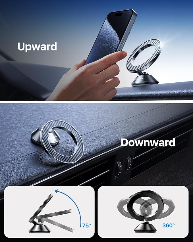 andobil for Magsafe Car Mount [20 Strongest Magnets & Upgraded 3M Adhesive] Dashboard Magnetic Car Phone Holder for iPhone 17 Pro Max 16 15 14 13 12 Cell Phone Holder Car for Samsung Galaxy S26/S25
