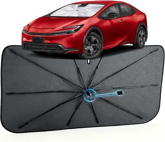 Car Windshield Sun Shade for Toyota Prius 2010-2026 –[Reflective Coated Fabric] Sunshade Umbrella for Front Window, Car Shades Sun Visor Keep Car Cool and Protects Interior, 1:1 Exact Fit