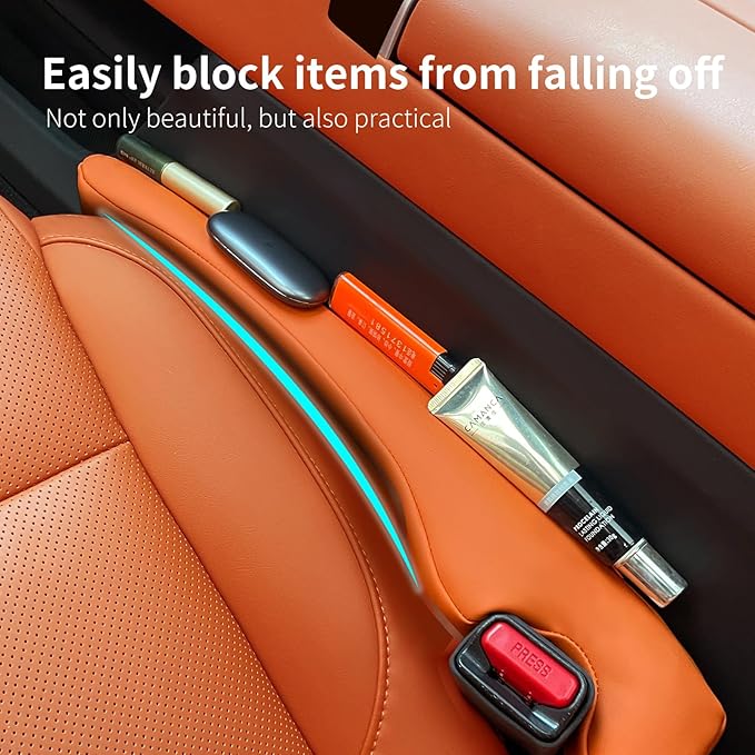 Inflatable Car Seat Gap Filler, Air Bladder Leak Proof Plug for Car Seat Cracks, Universal Fit (Not for Cars Without Center Console), Easy Installation to Prevent Items from Falling