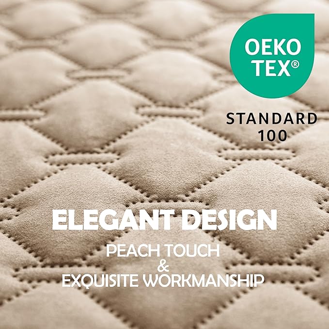 gogobunny 3X Stronger Waterproof Pet Blanket, Scratch Proof Furniture Protector for Dogs Cats, Reversible Cover 30x80 Inch, Dark Beige