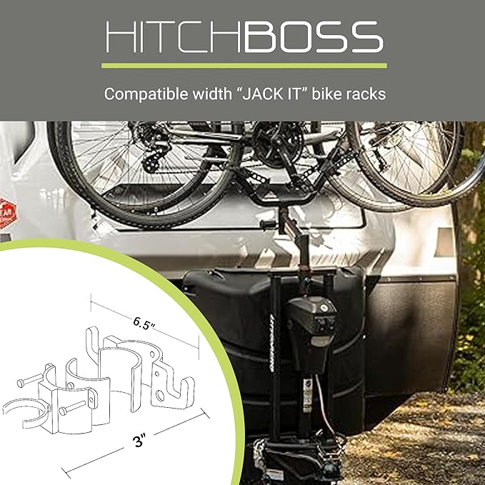 GR Innovations HitchBoss 7-Way - Towing Organizer for Manual/Electric 2” & 2 ¼” Trailer Hitch - Easy Install RV Accessories - Side Hooks, Cable & Harness Holder - Made in USA