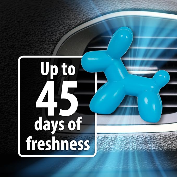 Little Pup 96613-6PK Blue Raspberry Slushy Scent Car Air Freshener Clip Provides Long-Lasting Freshness in a Compact Design, Fights Odors for up to 45 Days, Cute Car Odor Eliminator, Pack of 6