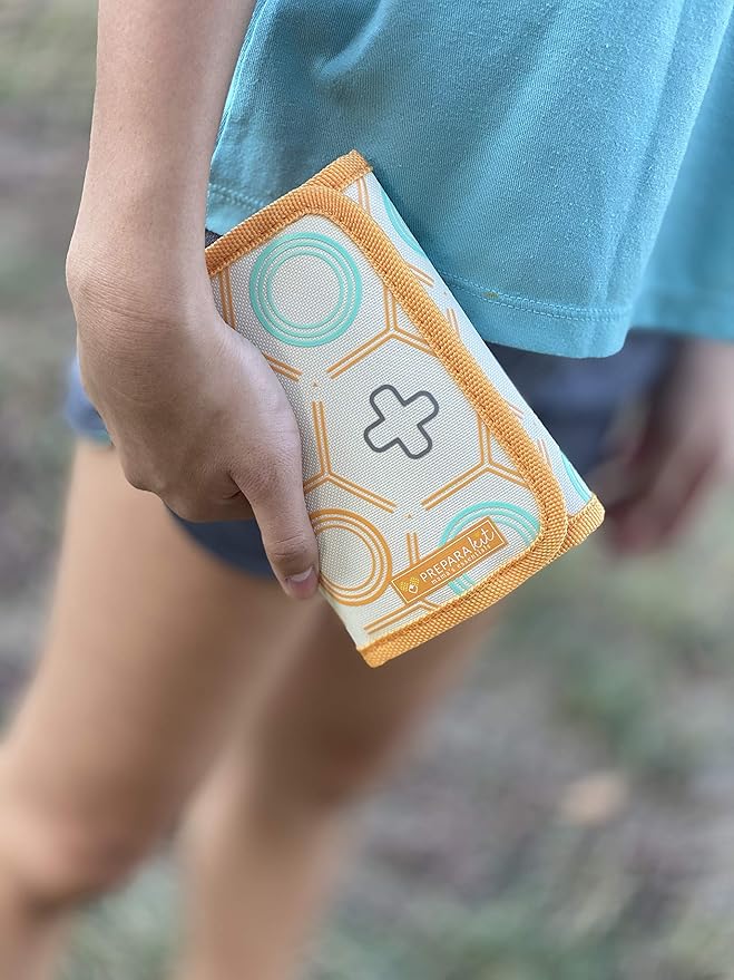 Kids First Aid Kit - 75-Piece Travel First Aid Kit for Toddlers and Babies, TSA Approved, Latex Free, Fits Diaper Bag, Backpack, Purse or Car, Designed by a Mom and Nurse (Orange Crush)