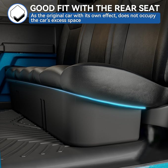 oEdRo Under Seat Storage Fit for 2015-2026 Ford F-150 F150 SuperCrew/Crew Cab, 2017-2026 F-250/F-350/F-450/F-550 Super Duty, Upgraded Rear 2-in-1 Truck Organizer Underseat Storage Box