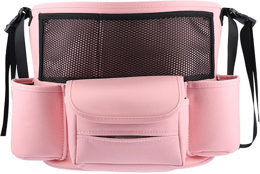 X AUTOHAUX Car Large Capacity Seat Organizer Backseat Multi Pockets Purse Storage Universal Fit for Car Truck SUV 37x25cm Pink