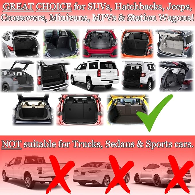 PlusXpres Car Backseat Trunk Organizer - Auto Hanging Seat Back Storage - Multipurpose Cargo Accessory - Space Saving Facilitator for SUV, Hatchback, Crossover, Minivan
