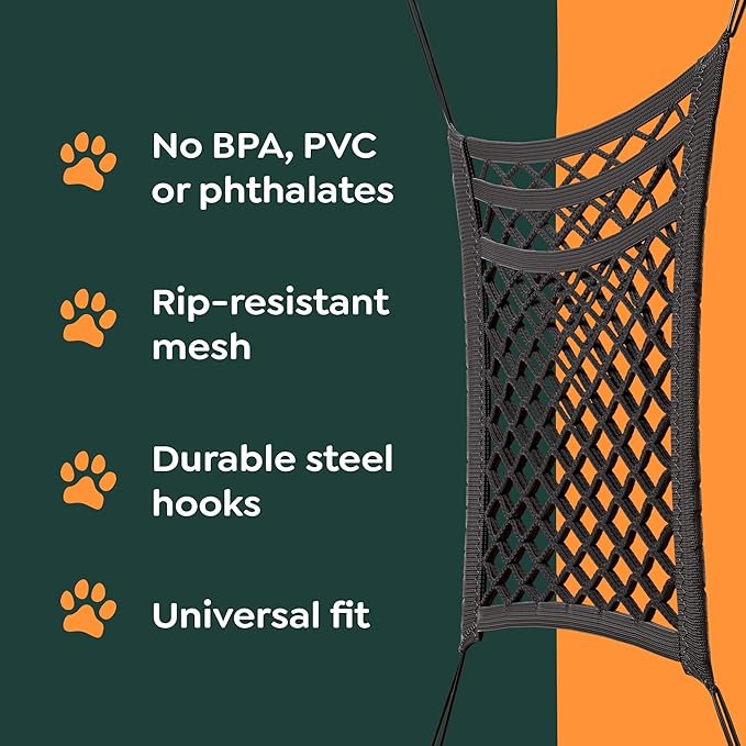 Car Pet Barrier, SUV and Vehicles, Adjustable & Durable Dog Barrier, Heavy Duty & Universal Fit Car Barrier, Car Dog Barrier, Car Divider for Dogs Back Seat, Car Net for Dogs, Dog Car Barrier Suv