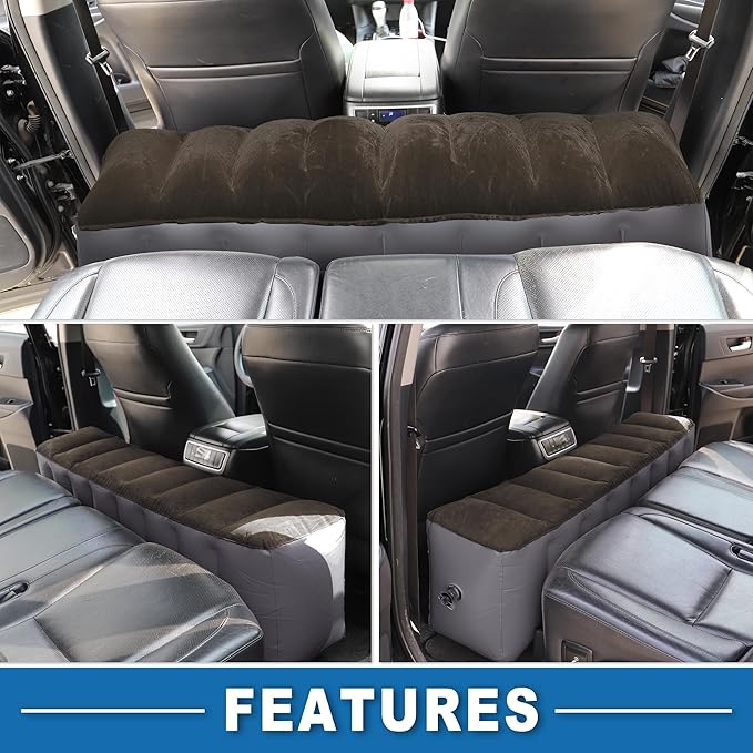 Car Mattress Sleeping Mat Comfortable Rear Seat Air Bed Gap Pad for Napping Travel