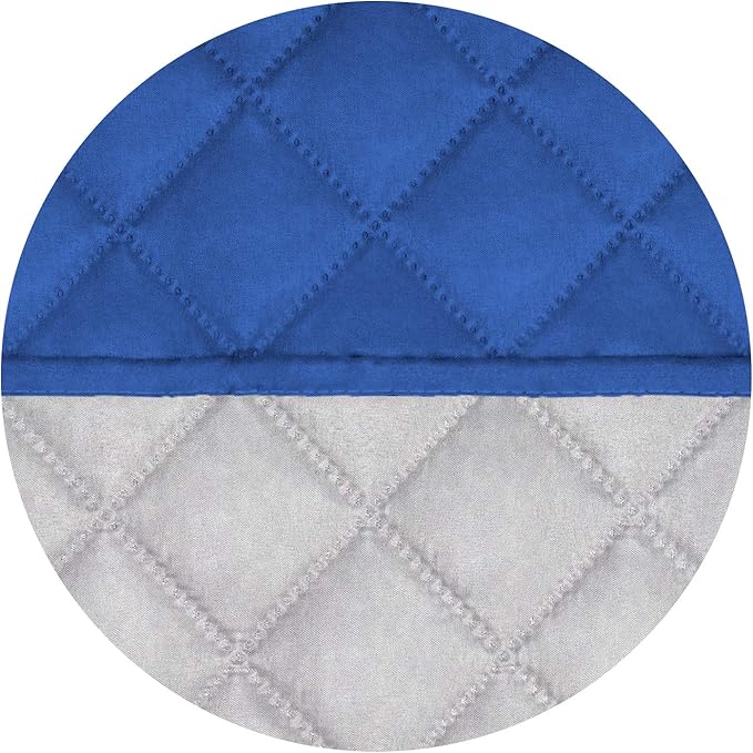 PureFit Reversible Quilted Sofa Cover, Water Resistant Slipcover Furniture Protector, Washable Couch Cover with Non Slip Foam and Elastic Straps for Kids, Pets (X Large, Classic Blue/Ivory)
