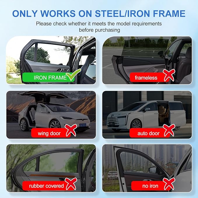 Car Window Shades with 8 Magnets-26.8"x19.7" Car Rear/Side Window Sunshade for Baby Semi-Transparent 2-in-1 Universal Auto Sun Shade for Kid & Pet Protection (2 Pack) Dinosaur Cartoon