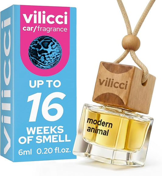 Vilicci Modern Animal Car Air Freshener | Long-Lasting Scent (Up to 120 Days) | Vegan, Cruelty-Free Hanging Car Diffuser
