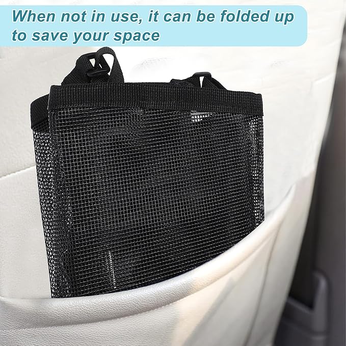Dog Car Barrier, with Elastic Mesh, Universal Pet Divider, for Safe Driving with Children Pets, Easy Installation, Black, 15.7"x13.7"