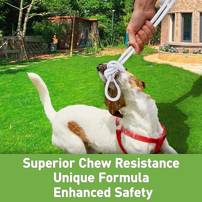 Cat Dog Cord Protectors from Pets No Chew 6.6ft - 1/4inch，Rabbits Cable Sleeves Cord Management Puppy Proof Covers, Wire Loom Critter Cord Charger Protector Heavy Duty Split Sleeve Automotive Tv，White