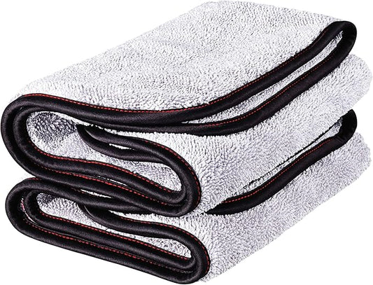 Griot's Garage PFM Terry Weave Microfiber Towel for Car Cleaning, Drying and Polishing, Vehicle Detailing, Scratch-Free, 16” x 16”, Set of 2, 55586