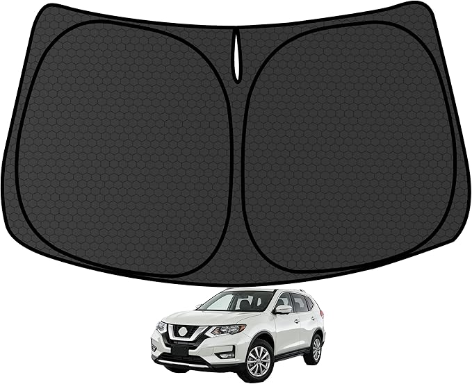 Rogue Customized Windshield Sun Shade for 2014-2020 Rogue (NOT for Sport /2021 Rogue 3rd Gen. T33) Front Window Sunshade Visor Protector Foldable Blocks UV Rays Keep Car Cooler Accessories