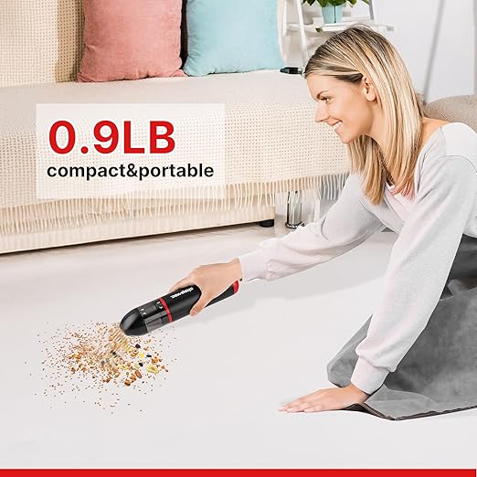 Shop-Vac 2-in-1 Car Vacuum & Air Duster, 14000Pa Blow/Suction Portable Cordless Vacuum, Mini Blower, Handheld & Lightweight with 6 Nozzles, Type-C Rechargeable for Auto/Home/Office