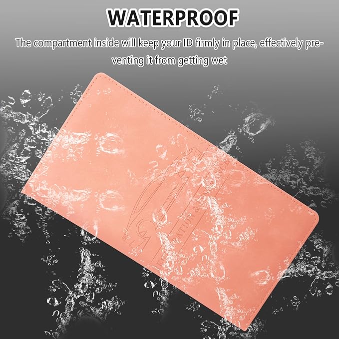 Car Registration and Insurance Holder,PU Leather Car Glove Box Organizer Car Document Holder for ID,Driver's License,Universal Car Organizer Car Accessories for Women/Men (Pink)