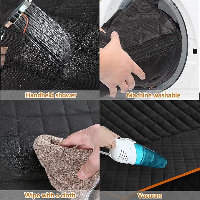 Dog Car Seat Cover for Back Seat Pet Cover for Dogs Waterproof Bench Seat Cover Protector Scratch Proof Nonslip Soft Dog Back Seat Cover for Cars Trucks SUV（48" L ×52" W