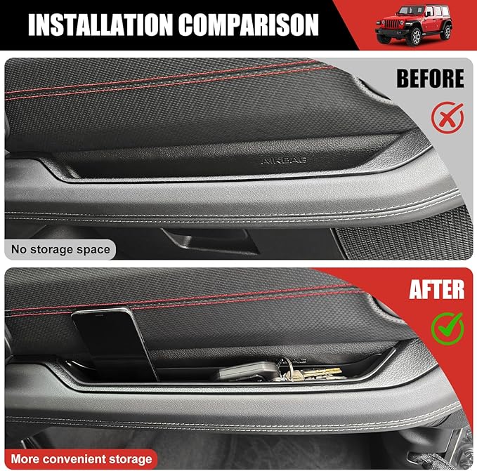 Grab Bar Tray Fit for 2018-2023 Jeep Wrangler JL JLU 4XE/Gladiator JT Storage Bin Handle Organizer Grab Handle Box Passenger Side Grabtray for Wrangler&Gladiator Accessories(18-23 Grab Bar Tray)