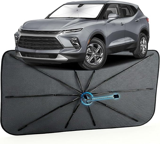Car Windshield Sun Shade for Chevrolet Blazer 2019-2026 –[Reflective Coated Fabric] Sunshade Umbrella for Front Window, Car Shades Sun Visor Keep Car Cool and Protects Interior, 1:1 Exact Fit