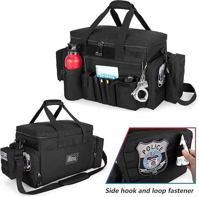 Trunab Patrol Bag, Police Duty Bag, Car Front Seat Organizer with 15.6” Tablet and Laptop Storage for Law Enforcement, Police Patrol, MOLLE Compatible