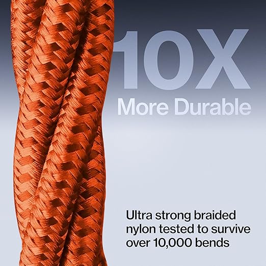 Statik MagStack Pro USB C to USB C Cable, Magnetic Type C Charger Fast Charging Cord, On The Go Magnetic Charging Cable for Car, Compatible with 16 Pro Max, 15, Galaxy S21 S20 Ultra, Orange 100W 3FT
