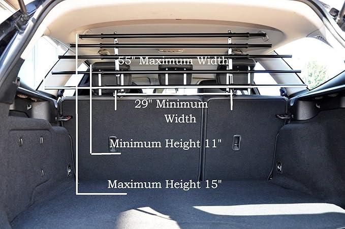 Walky Barrier, Folding, Adjustable Car Barrier for Pet Automotive Safety