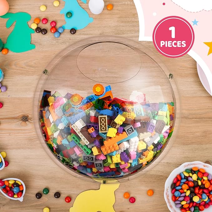 Acrylic Toy Dispenser for Wall, Acrylic Wall Organizer Toy Storage Display with Back Panel Hanging Clear Holder for Blocks, Snacks, Cars