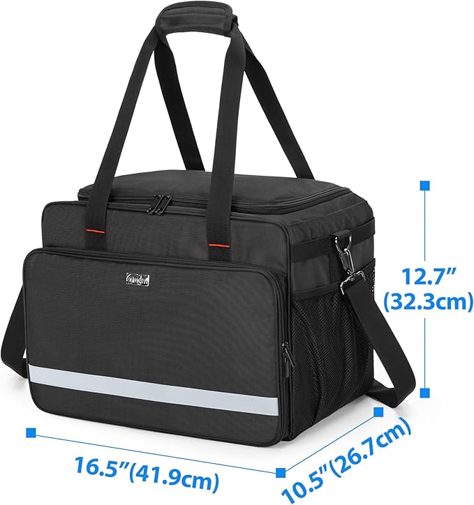 samdew Large Detailing Bag, Detail Organizer for Auto Detailing Supplies Storage, Car Cleaning Caddy for Vehicle Wash Tools, Car Care Box for Detailing Bottles, Towel, Buffer and More, Bag Only