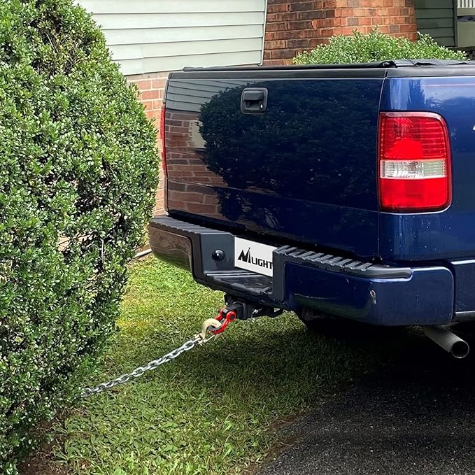 Nilight Shackle Hitch Receiver 2Inch 45000 LBs Breaking Strength 3/4" D Ring Shackle w/Trailer Hitch Pin Heavy Duty Solid Recovery Towing Kit for Trucks Jeeps Off-Road