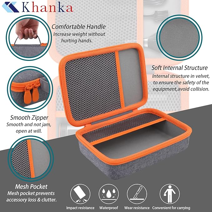 khanka Hard Storage Case for WOLFBOX MF200 Electric Air Duster, Compatible with Wolfbox MF200 Air Compressor and Accessories, Case Only