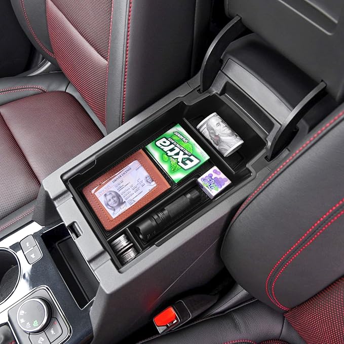 RUNROAD Upgraded Center Console Organizer Tray Compatible with Chevy Blazer 2026 2025 2024 2023 2022 2021 2020 2019 Accessories, ABS Materials Secondary Storage Box Insert Armrest Console Tray, Black