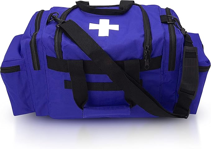 ASA TECHMED First Aid Responder EMS Emergency Medical Trauma Bag Deluxe, Blue