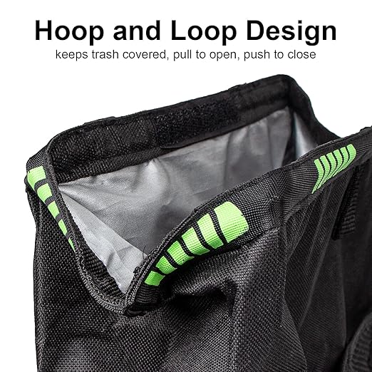Car Trash Can, Car Trash Bag Hanging, 3.5 Gallons Ultra Large Capacity Organizer and Storage with Adjustable Straps, Leakproof Lining (Pack of 2)