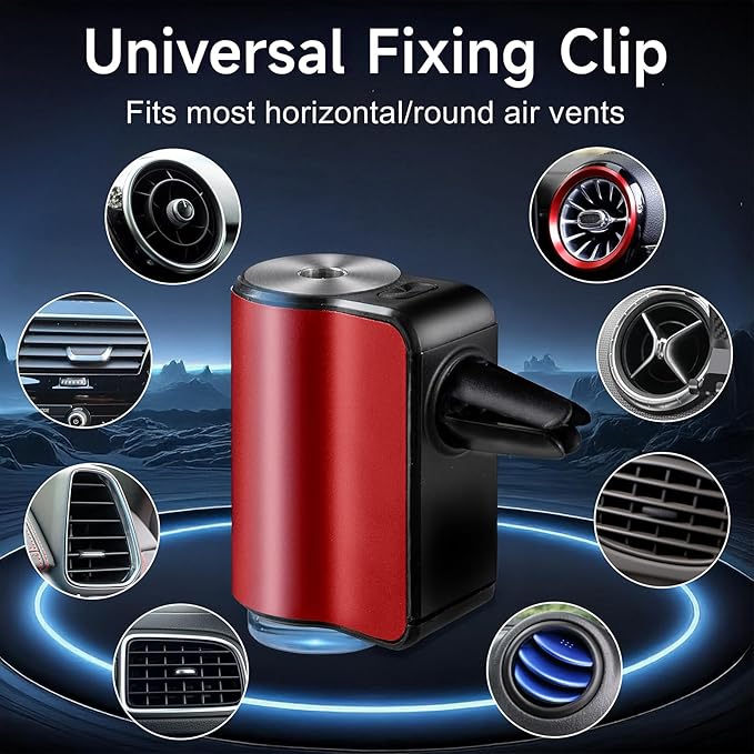Smart Car Air Freshener Diffuser,Car Aroma Diffuser Air Freshener Spray Automatic with 6PCS Cologne Aromatherapy Oil