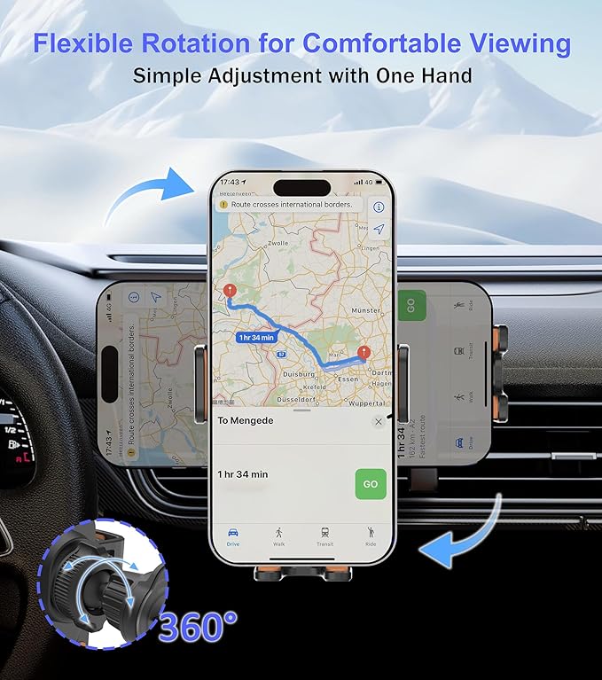 Wireless Car Charger, BLESSOURCE 7 Color RGB Backlit 15W Fast Charging Auto Clamping Car Mount Charger, Air Vent Phone Holders for Your Car Accessory for iPhone 17/16/15/14/13 Series,Samsung, Android