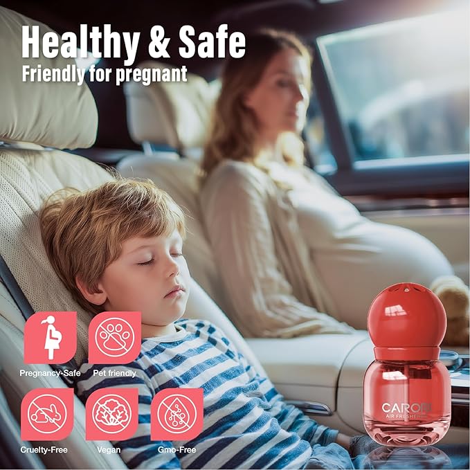 Carori Cute Car Air Freshener 2 Pack, Lightbulb-Shaped Car Fresheners, Automotive Vent Clip, Long Lasting Scent, Essential Oils, Cute Car Accessories for Women, Watermelon Candy Scent