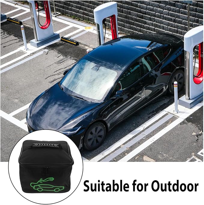 ULTECHNOVO Electric Car Charger Organizer Bag Heavy Duty Waterproof Cable Storage Portable Ev Charging Case for Electric Charging Cables Accessories