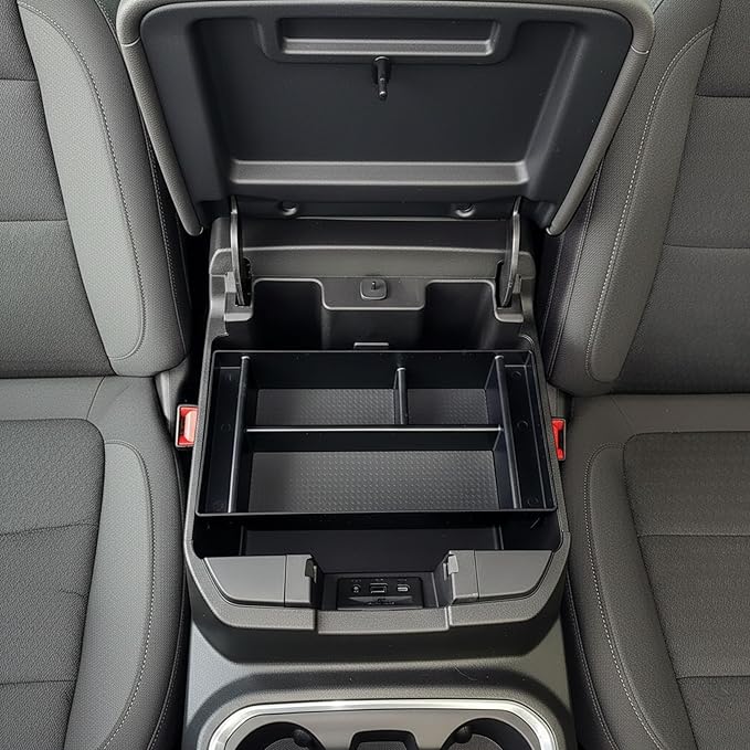 Vehicle OCD Center Console Organizer Tray for Chevy Silverado 1500 / GMC Sierra 1500 (2019-2021) & 2500/3500 HD (2020-2023) (Full Console w/Bucket Seats ONLY) - Made in USA - SLX153
